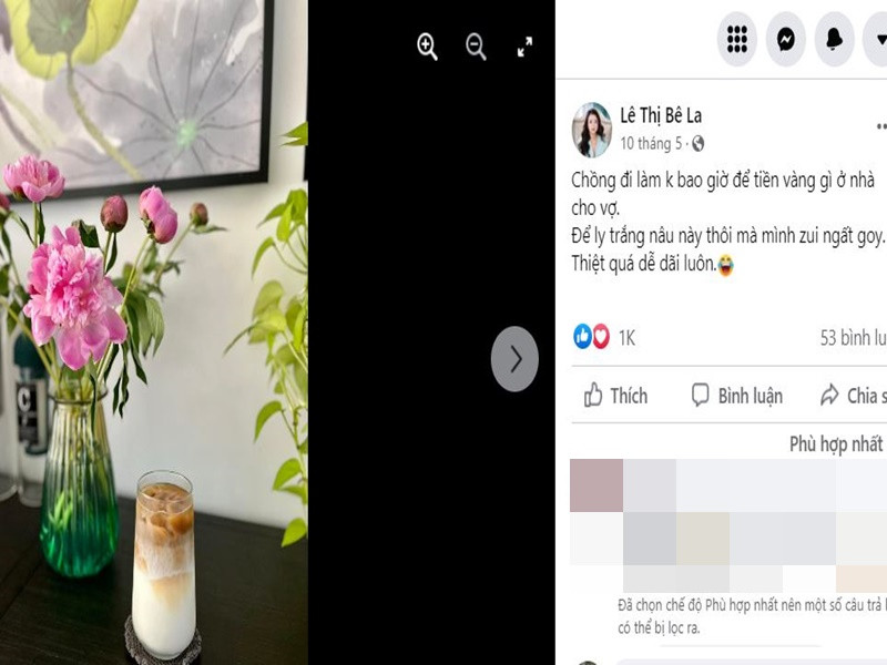 Trước khi đi làm, ông xã của Lê Bê La thường xuyên pha cà phê cho vợ.