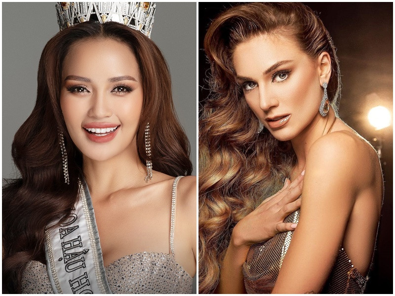 Sofia Depassier là một trong số những đối thủ của Ngọc Châu (trái) tại Hoa hậu Hoàn vũ Thế giới 2022. Ảnh: Missosology