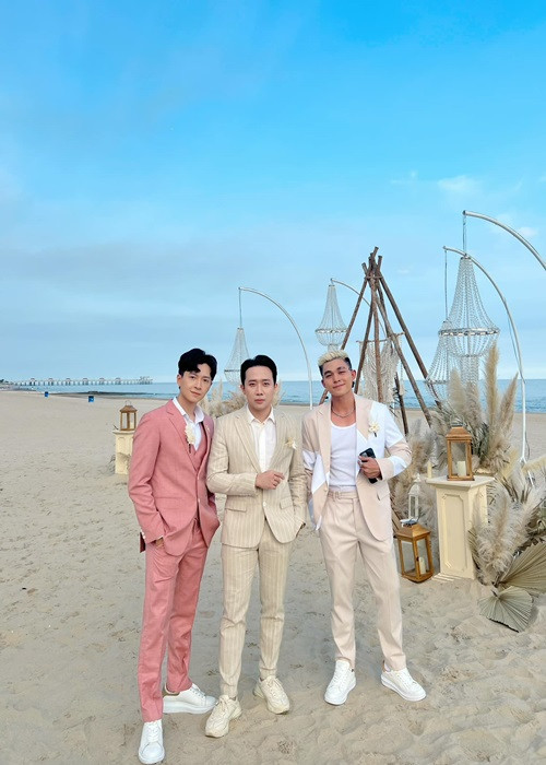 Trấn Thành làm MC cho đám cưới của Minh Hằng. Ảnh: FBNV