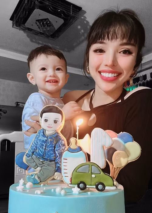 Con trai Khả Trang đón sinh nhật 1 tuổi cách đây không lâu.