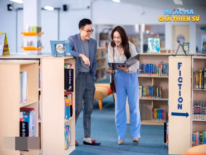 Cả hai còn hợp tác trong phim "Mẹ ác ma cha thiên sứ". Tuy nhiên, Lương Mạnh Hải không vào vai bạn trai của Minh Hằng như trong "Ngôi nhà hạnh phúc" và "Vừa đi vừa khóc".Ảnh: FBNV