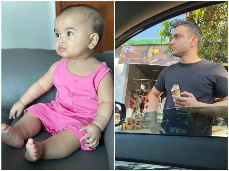 Bé Moon được xem là bản sao nhí của bố.