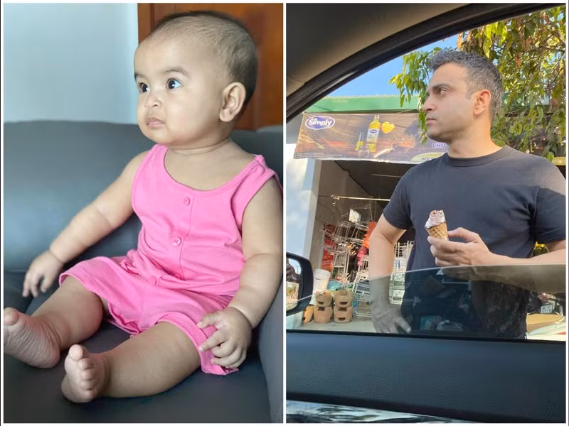 Bé Moon được xem là bản sao nhí của bố.