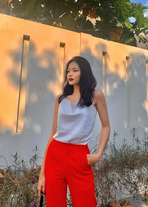 Thanh Trâm sở hữu gương mặt được nhiều người nhận xét có nét thần thái của siêu mẫu Kendall Jenner.