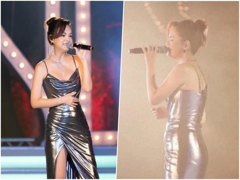 Tháng 2/2022, Phạm Quỳnh Anh để lộ vòng 2 nhô cao khi diện váy bó sát và hay mặc váy rộng thùng thình dường như để giấu kỹ vòng 2. Ảnh: Sức khỏe và đời sống