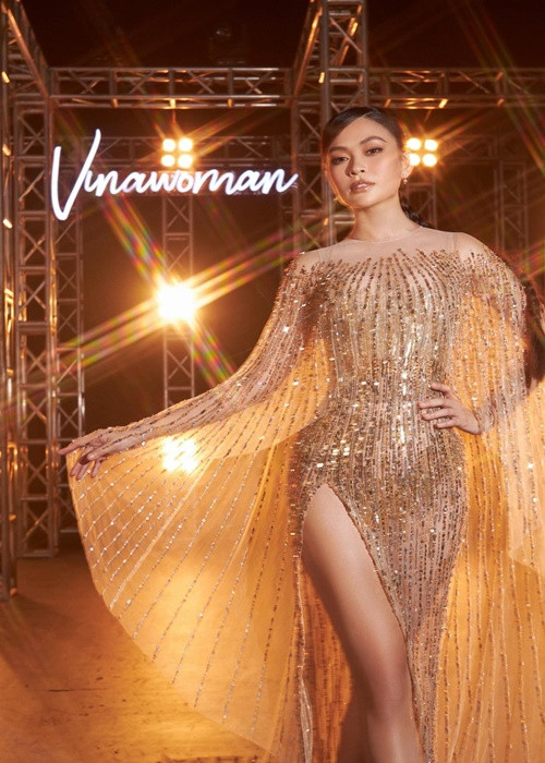 Sau khi giành danh hiệu Á hậu 2 cuộc thi Hoa hậu Hoàn vũ Việt Nam 2017, Mâu Thủy vẫn theo đuổi công việc người mẫu. Ảnh: FBNV