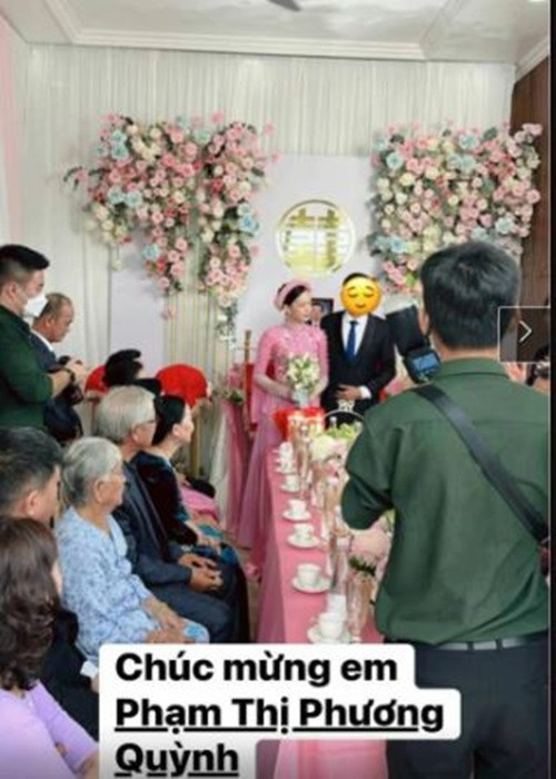 Mới đây, một người bạn và Cẩm Đan - top 15 Hoa hậu Việt Nam 2020 chia sẻ ảnh ăn hỏi của Phương Quỳnh. Ảnh: Saostar