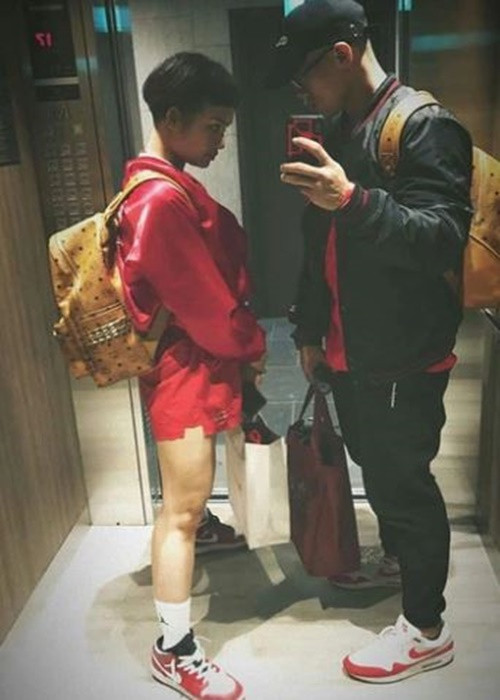 Năm 2018, Miu Lê vướng tin đồn tình cảm với một gymer tên Tiến Hưng khi cả hai thường xuyên chụp ảnh chung. Phía người trong cuộc không lên tiếng về tin đồn. Ảnh: Zing