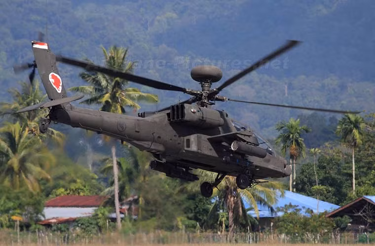 Lực lượng trực thăng vận tải/tấn công của Không quân Singapore có 80 chiếc, gồm 20 chiếc trực thăng tấn công hạng nặng bậc nhất thế giới AH-64D Longbow.