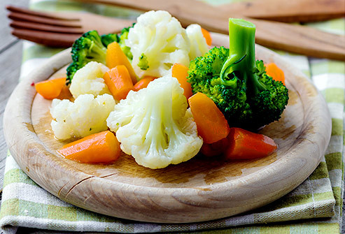  Không ăn: Trái cây và rau sống Trái cây và rau sống rất tuyệt khi bạn khỏe mạnh. Nhưng khi bạn bị đau bụng, chất xơ trong đó có thể làm mọi thứ trở nên tồi tệ hơn. Tốt nhất là nên đợi cho đến khi bạn cảm thấy ổn hơn thì có thể dần đưa chúng trở lại chế độ ăn uống của mình.