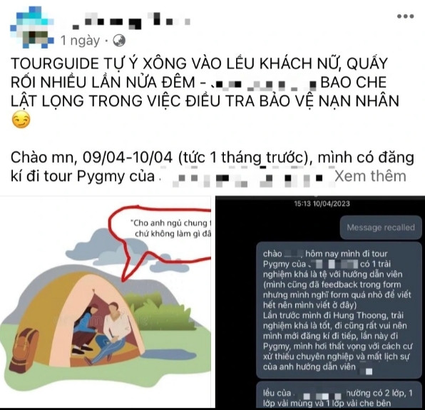 Nu du khach bi huong dan vien quay roi khi kham pha hang dong o Quang Binh