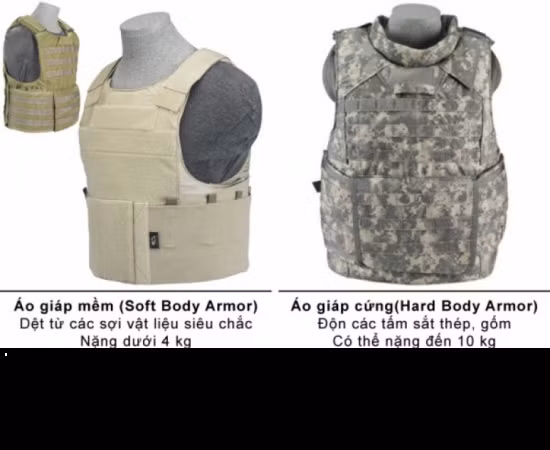 Về trang bị của phóng viên chiến trường, làm việc trong vùng chiến sự căng thẳng, phức tạp đều phải mặc các loại áo chống đạn, áo giáp. Có hai loại áo giáp chống đoạn, một loại mềm mặc lót bên trong có trọng lượng nhẹ dưới 4kg và áo giáp cứng mặc phủ ra ngoài, che gần kín vùng cổ và có trong lượng khoảng 10kg.