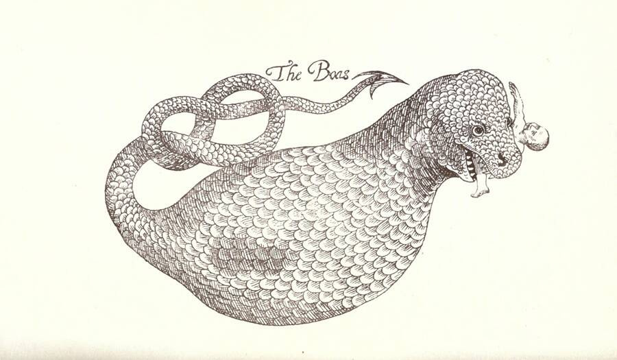 Thủy quái "boa" hay "hydra" (tức rồng biển) được John Ashton mô tả xuất hiện ở Italy những năm 1890.