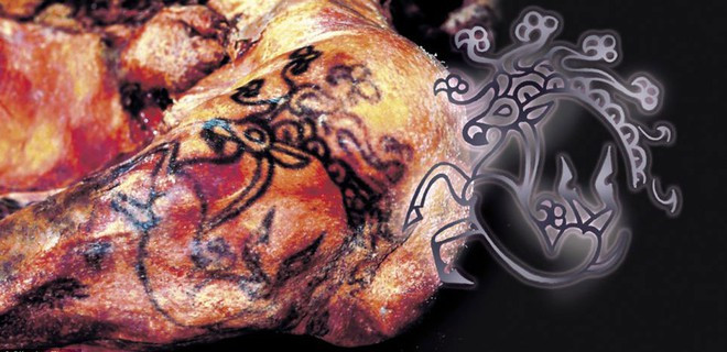 Đặc biệt, trên cơ thể của xác ướp công chúa Altai còn nguyên vẹn nhiều hình xăm mà mắt thường có thể nhìn thấy rõ.