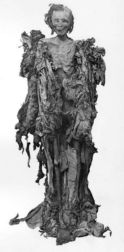 Nữ hoàng Anhapu được tìm thấy trong tư thế đeo một vòng hoa quanh cổ, mái tóc được tết cầu kỳ và cẩn thận.