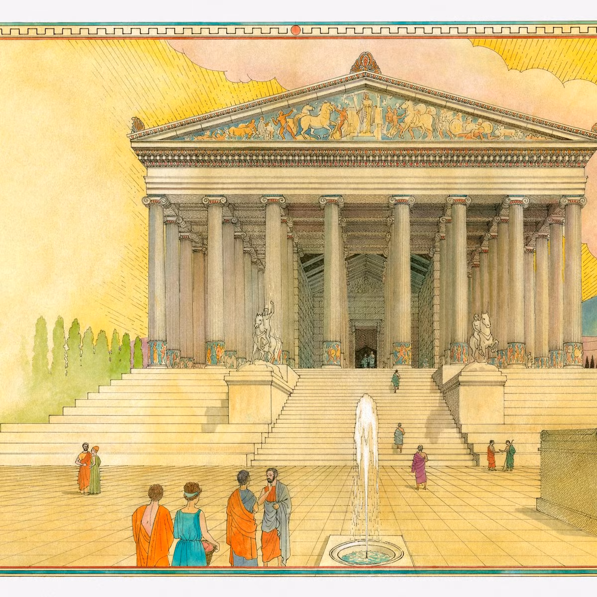 Đền thờ Epidauros nổi tiếng của người Hy Lạp là nơi có rất nhiều người bệnh lui tới. Theo đó, công trình cổ xưa này có 11 con dốc nhỏ.