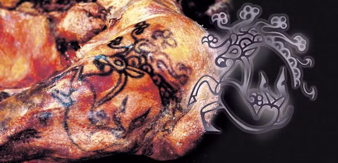 Đặc biệt, trên cơ thể của xác ướp công chúa Altai còn nguyên vẹn nhiều hình xăm mà mắt thường có thể nhìn thấy rõ.