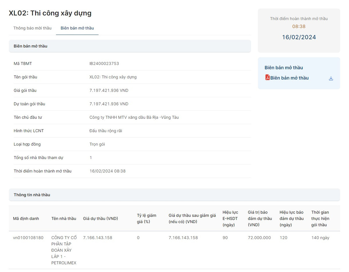 BR-VT: PCC “một mình một ngựa” dự gói thầu hơn 7 tỷ BR-VT: PCC “mot minh mot ngua” du goi thau hon 7 ty