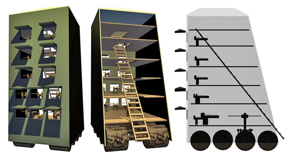 Tháp công thành Helepolis nổi tiếng nhất là được sử dụng trong trận tấn công thành Rhodes vào năm 305 trước Công nguyên.