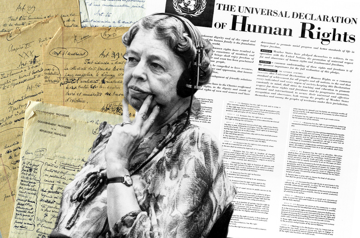 Tuyên ngôn Quốc tế nhân quyền gắn liền với tên tuổi các nhà làm luật, các nhà ngoại giao đến từ nhiều nước, đặc biệt là tên tuổi của Đệ nhất phu nhân Eleanor Roosevelt (1884 - 1962).