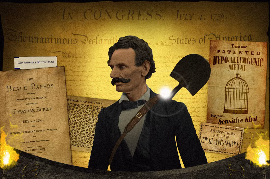 Cụ thể, một nhà mật mã nghiệp dư thành công trong việc giải mã bức mật mã thứ 2 của ông Thomas. Mật mã này được tạo ra dựa trên văn bản mẫu là bản tuyên ngôn độc lập.