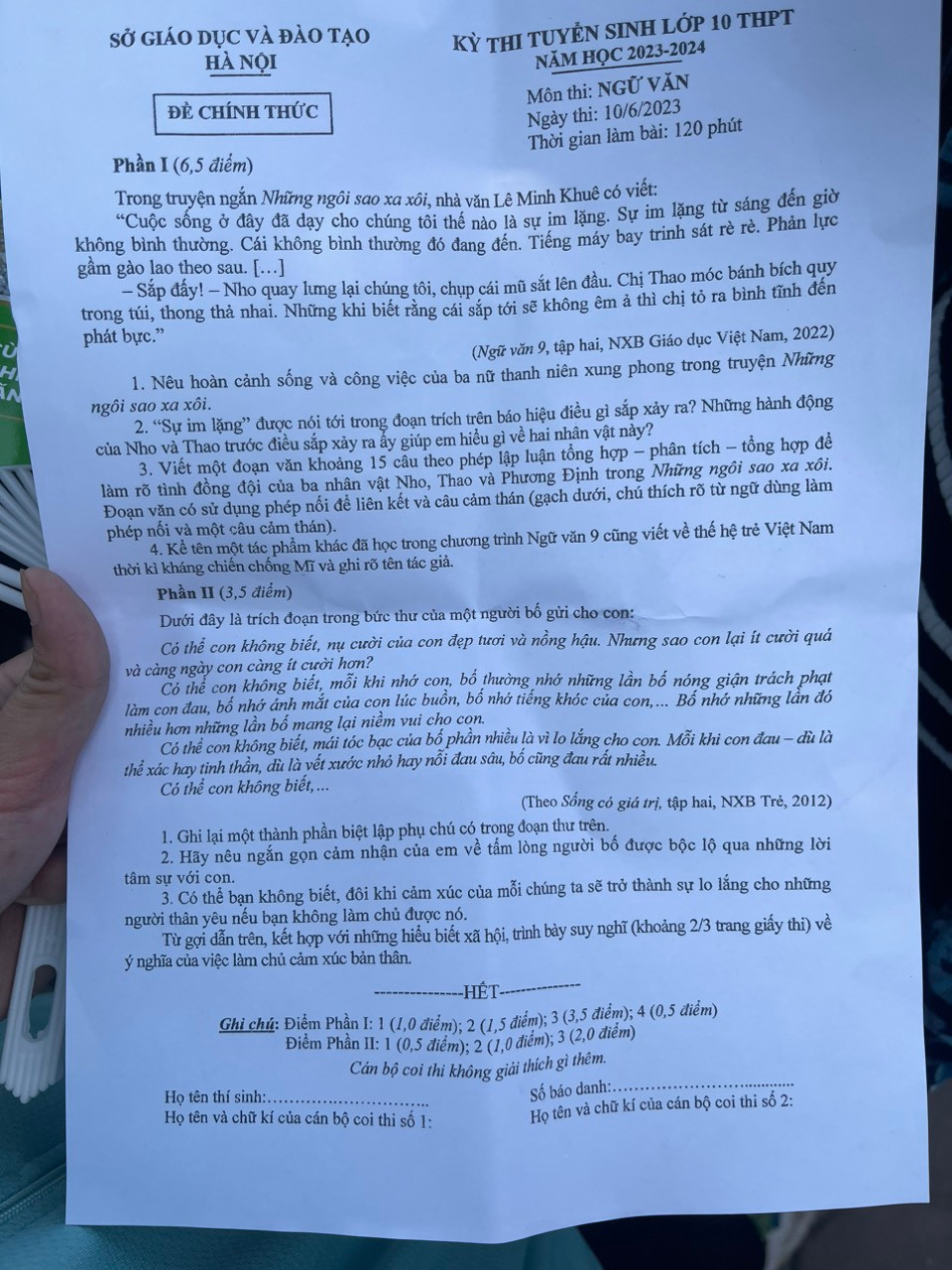 Gợi ý chi tiết đáp án môn Ngữ văn vào lớp 10 của Hà Nội - Hình 4 Goi y chi tiet dap an mon Ngu van vao lop 10 cua Ha Noi-Hinh-4