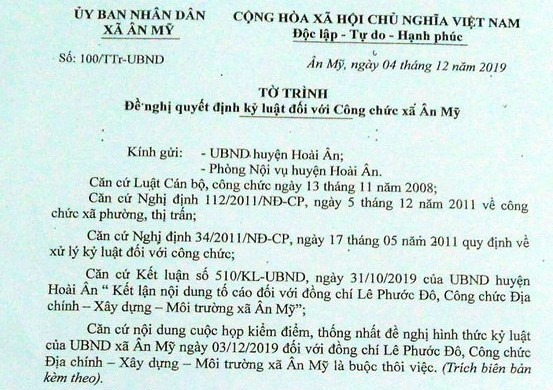 Năm 2011, ông Đô sử dụng bằng Trung cấp địa chính để tham gia đợt thi tuyển công chức do UBND H.Hoài Ân tổ chức, kết quả trúng tuyển vào vị trí công chức Địa chính - Xây dựng - Môi trường xã Ân Mỹ và công tác từ đó đến nay.