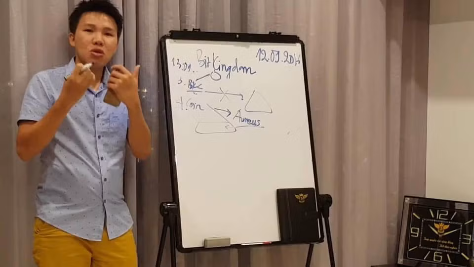 Ông Lê Đức Nguyên từng có nhiều buổi thuyết trình về Bitkingdom cho Công ty Cổ phần Modern Tech. Dự án "ảo" này được cho là đã khiến 32.000 người sập bẫy với số tiền lên tới 15.000 tỷ đồng.