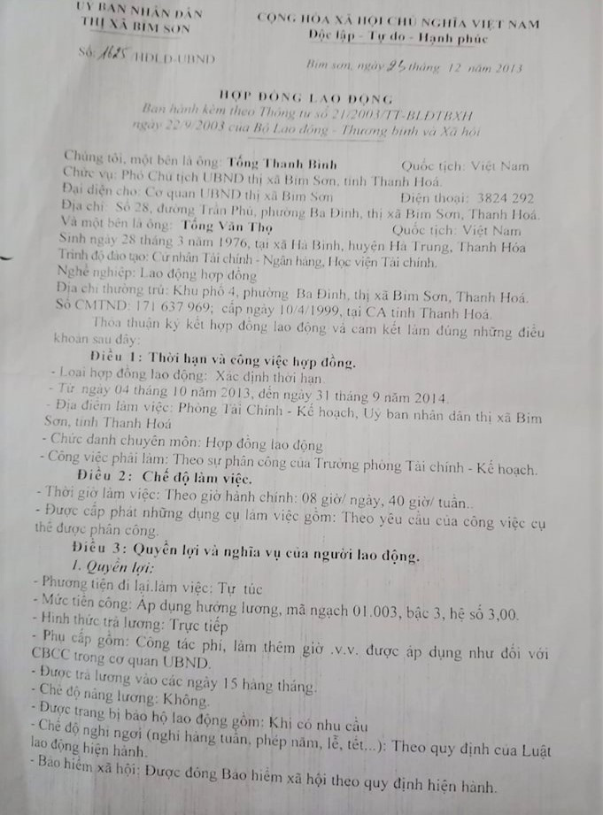 Bo nhiem than toc o Thanh Hoa: Tu hop dong len lanh dao chi trong 1 nam