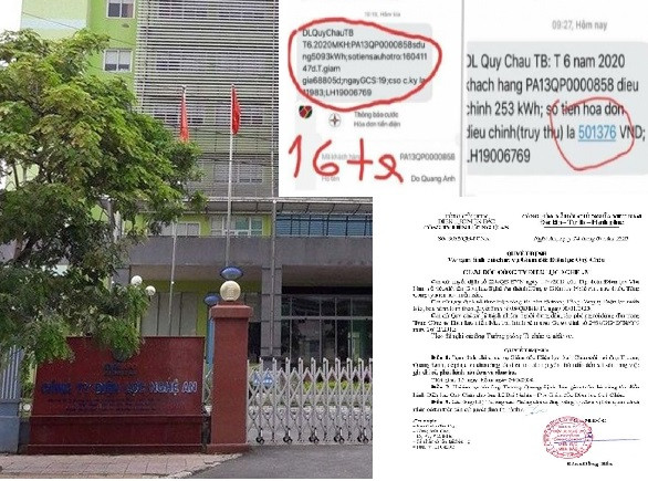 3. Đình chỉ công tác giám đốc điện lực vì ghi nhầm số điện: Liên quan đến sai sót trong việc ghi chỉ số, phát hành hóa đơn và phúc tra liên quan đến một hộ dân trên địa bàn huyện Quế Phong bị tính nhầm tiền điện từ hơn 500.000 đồng lên đến 16 triệu đồng (gấp 32 lần). Giám đốc Công ty Điện lực Nghệ An đã ra quyết định tạm đình chỉ chức vụ đối với ông Trương Quang Định, Giám đốc Điện lực huyện Quỳ Châu 15 ngày để điều tra nguyên nhân.