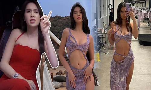 Ngoc Trinh mac vay nhai... van chi trich cach hanh xu nhan hang