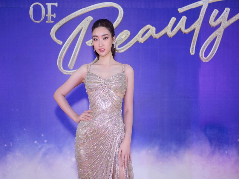 Hoa hậu Đỗ Thị Linh mặc gợi cảm xuất hiện trên thảm đỏ.