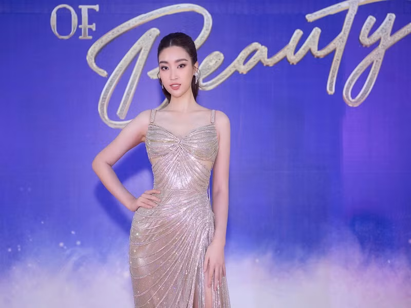 Hoa hậu Đỗ Thị Linh mặc gợi cảm xuất hiện trên thảm đỏ.