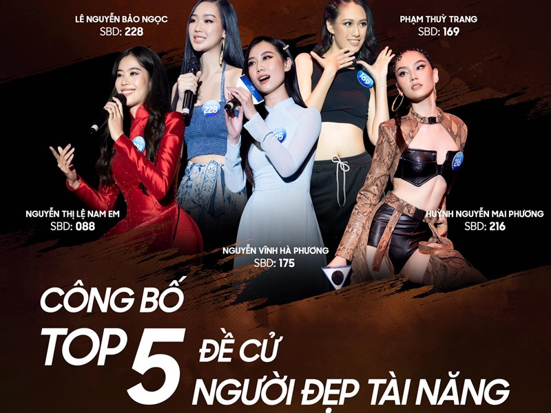 Top 5 Người đẹp tài năng còn gồm Phạm Thùy Trang. Ảnh: Fanpage Miss World Vietnam