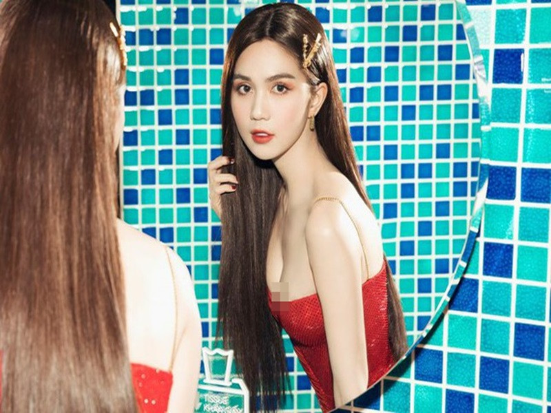 Cùng với số đo 3 vòng gợi cảm, Ngọc Trinh sở hữu làn da trắng sứ vốn là "báu vật". Ảnh: Tiền Phong