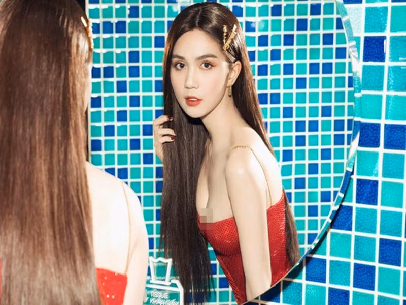 Cùng với số đo 3 vòng gợi cảm, Ngọc Trinh sở hữu làn da trắng sứ vốn là "báu vật". Ảnh: Tiền Phong