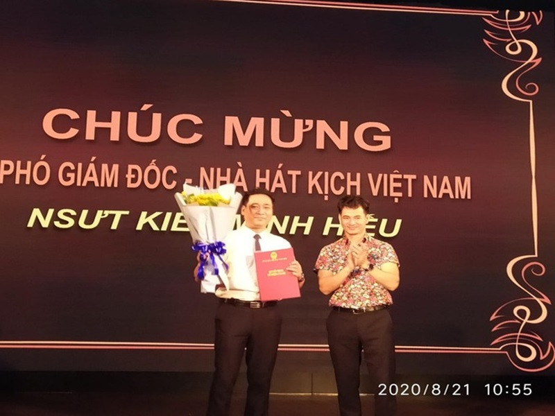 Năm 2020, anh nhận quyết định bổ nhiệm làm Phó giám đốc Nhà hát Kịch Việt Nam. Ảnh: An ninh thủ đô