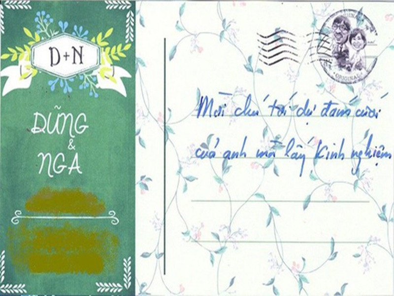 Đinh Tiến Dũng còn viết những lời mời hóm hỉnh cho từng khách mời. Ảnh: An ninh thủ đô