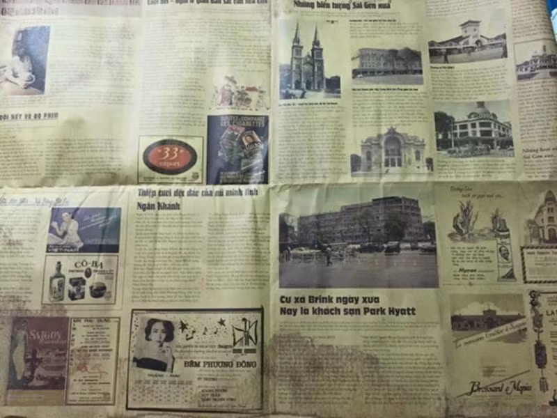 Nữ diễn viên phim “Cô dâu đại chiến” và ông xã Đỗ Thiếu Quân còn đưa cả hình ảnh Sài Gòn những năm 50-60 lên thiệp cưới. Ảnh: Zing