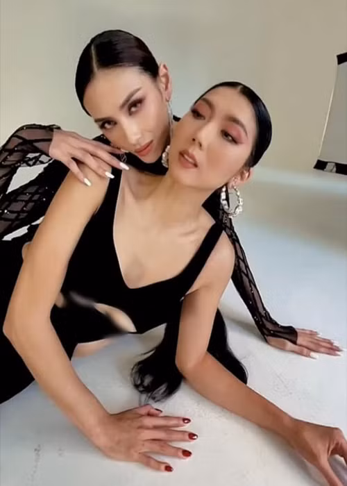 Ngọc Quyên chụp ảnh thời trang cùng Võ Hoàng Yến khi cô bạn thân sang Mỹ.