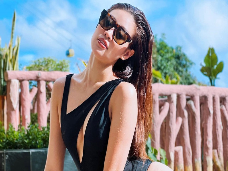 Những bức ảnh gợi cảm của Khánh Vân luôn thu hút sự chú ý của người hâm mộ. Ảnh: FBNV