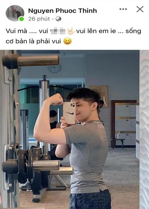 Tháng 12/2021, khi Noo Phước Thịnh đăng ảnh khoe cơ bắp cuồn cuộn ở phòng tập gym, một antifan “cà khịa” nam ca sĩ: “Gồng làm cái gì, có cơ đâu mà gồng vậy anh". Ảnh: Công lý và xã hội