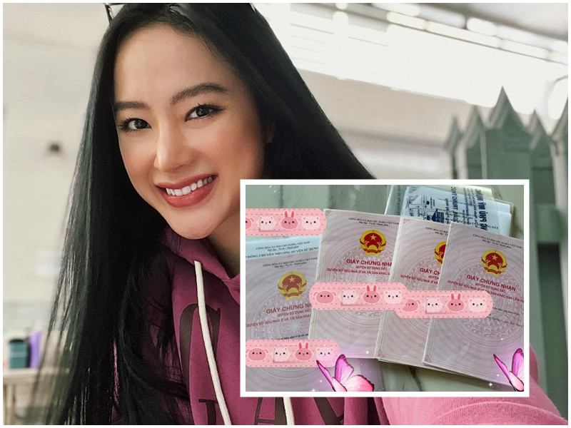 Mới đây trên trang cá nhân cá nhân, Angela Phương Trinh khoe xấp sổ đỏ và hé lộ vừa mua 4.000m2 đất ven sông thuộc Cần Giờ, TPHCM cho dự án kinh doanh mới. Cô viết: "Xây cái biệt thự ven sông ngày ngày ngắm sông, ngắm rừng và ngắm biển nào". Ảnh: FBNV