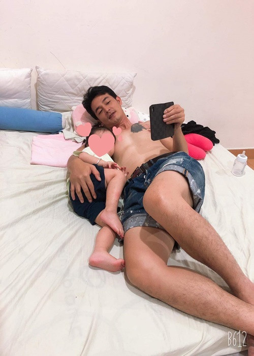 Nam diễn viên đi đóng phim vì con gái. Ảnh: FBNV