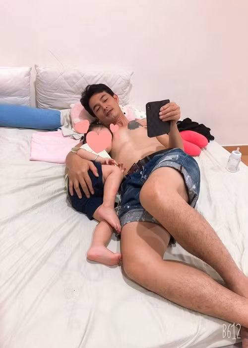 Nam diễn viên đi đóng phim vì con gái. Ảnh: FBNV