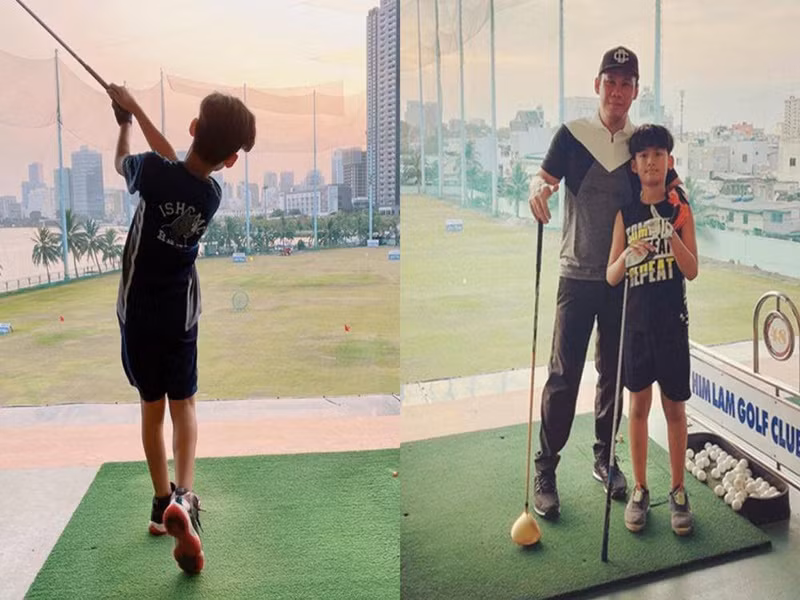 Nhóc tì nhà Lệ Quyên còn được học ở ngôi trường quốc tế danh tiếng nhất nhì Sài Gòn có mức học phí khoảng 267 triệu đồng/năm, trải nghiệm nhiều môn thể thao như golf, bơi. Ảnh: Phụ nữ Việt Nam