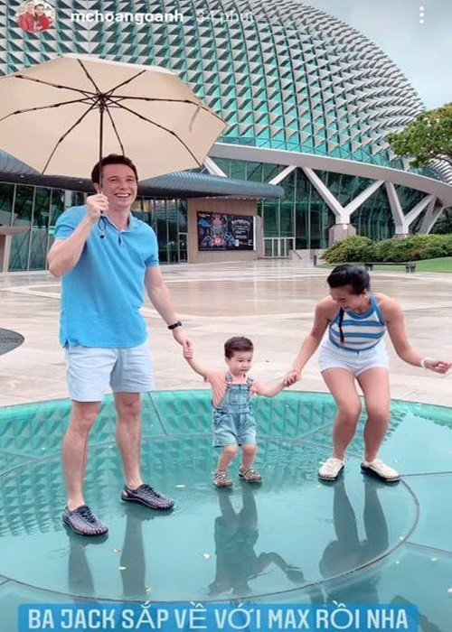 Tiếp đó, Hoàng Oanh thông báo Jack sắp về Việt Nam: "Ba Jack sắp về mới Max rồi nha". Ảnh: Sức khỏe và đời sống