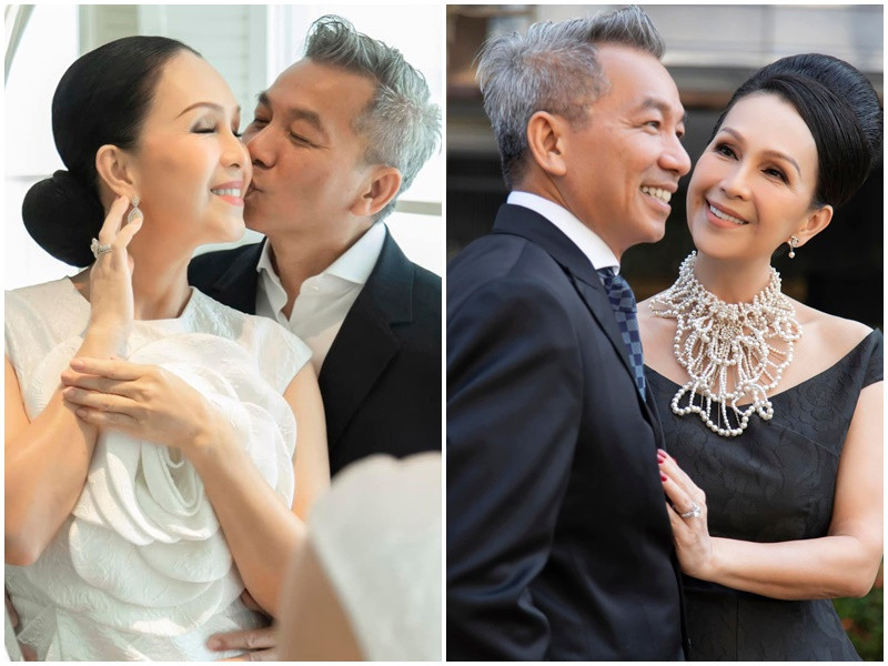 Ở thời kỳ đỉnh cao của sự nghiệp, Diễm My được rất nhiều đại gia theo đuổi nhưng lại phải lòng Hà Tôn Đức - một Việt kiều nghèo. Sau khi kết hôn, chồng của Diễm My nhanh chóng trở thành ông chủ giàu có, thành đạt, luôn dành tình yêu cho vợ và thương yêu các con. Hiện tại, tổ ấm của Diễm My vô cùng hạnh phúc. Ảnh: FBNV