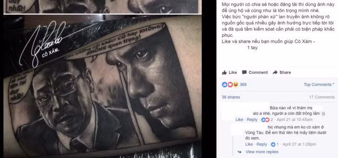 9X hiện theo đuổi nghệ thuật xăm mình và vẽ tranh. Hàng ngày, anh chàng dành phần lớn thời gian để nghiên cứu và tìm cảm hứng cho các tác phẩm mới. Theo nam thợ xăm, sản phẩm hình xăm Người phán xử khó nhất là kích thước nhỏ nên việc tả chi tiết và truyền tải đúng cảm xúc đòi hỏi sự khéo léo, tập trung cao độ trong quá trình thực hiện. Chàng trai Hà thành đã mất gần 3 tiếng để hoàn thành hình xăm này.