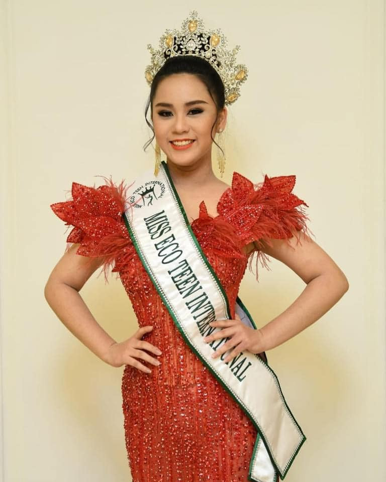 Bella Vũ đăng quang cuộc thi Miss Eco Teen International diễn ra tại Ai Cập, ngày 21/12/2021.